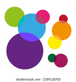 Colorful circles. Creative concept. Vector illustration. stock image.