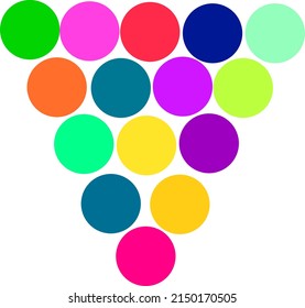 Colorful Circles Design Background, Color pallet, Multi Color Vector illustration