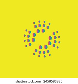 colorful circles in front of the background