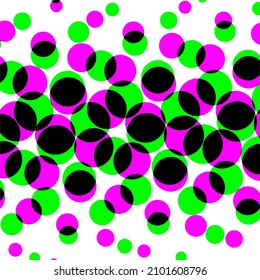 Colorful circles, gradient halftone background. Vector illustration.