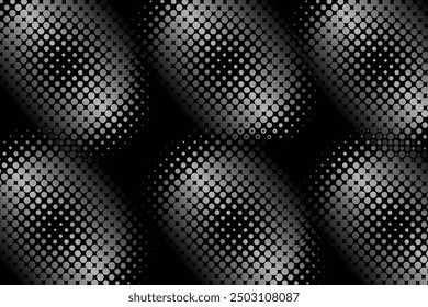 Colorful circles, gradient halftone background. Vector illustration.