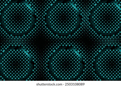 Círculos coloridos, fondo semitono degradado. Ilustración vectorial.