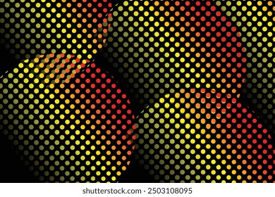 Círculos coloridos, fondo semitono degradado. Ilustración vectorial.