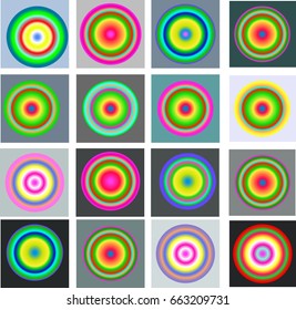colorful of circles with gray tone background ,vector illustration ,abstract colorful geometric texture background