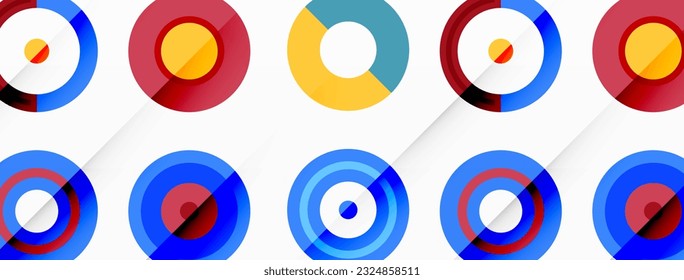 círculos coloridos en un fondo abstracto de composición de cuadrícula. Diseño de fondo de pantalla, banner, fondo, página de inicio, arte mural, invitación, impresiones, carteles