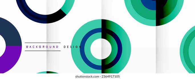 Colorful circles in a grid composition abstract background. Design for wallpaper, banner, background, landing page, wall art, invitation, prints, posters