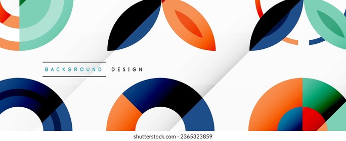 Colorful circles in a grid composition abstract background. Design for wallpaper, banner, background, landing page, wall art, invitation, prints, posters