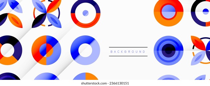 círculos coloridos en un fondo abstracto de composición de cuadrícula. Diseño de fondo de pantalla, banner, fondo, página de inicio, arte mural, invitación, impresiones, carteles