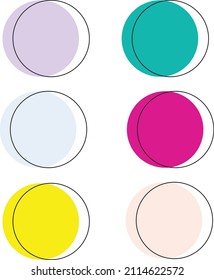 colorful circles icons, vector icons, and paintbrush circles. 