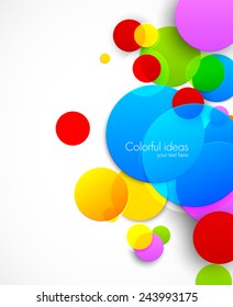 Colorful circles infographic template, abstract bright design illustration