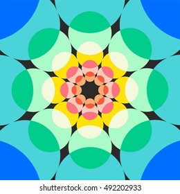 Colorful circles mandala