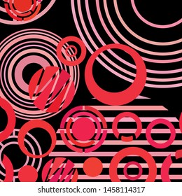 Colorful circles modern abstract composition. Circle abstract backgrounds. Geometric background.
