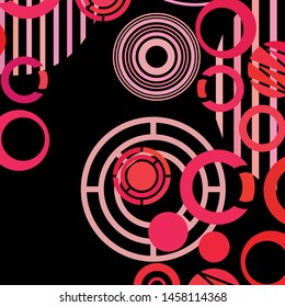 Colorful circles modern abstract composition. Circle abstract backgrounds. Geometric background.
