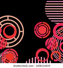 Colorful circles modern abstract composition. Circle abstract backgrounds. Geometric background.