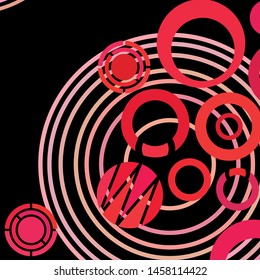 Colorful circles modern abstract composition. Circle abstract backgrounds. Geometric background.