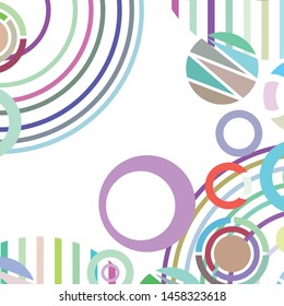 Colorful circles modern abstract composition. Circle abstract backgrounds. Geometric background.