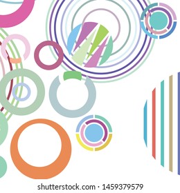 Colorful circles modern abstract composition. Circle abstract backgrounds. Geometric background.