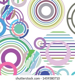 Colorful circles modern abstract composition. Circle abstract backgrounds. Geometric background.