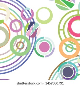 Colorful circles modern abstract composition. Circle abstract backgrounds. Geometric background.