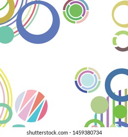 Colorful circles modern abstract composition. Circle abstract backgrounds. Geometric background.