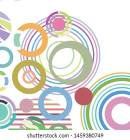 Colorful circles modern abstract composition. Circle abstract backgrounds. Geometric background.
