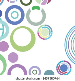Colorful circles modern abstract composition. Circle abstract backgrounds. Geometric background.