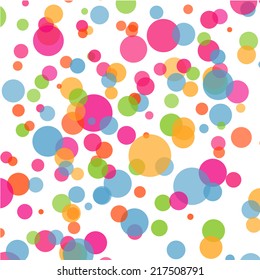 colorful circles on a white background