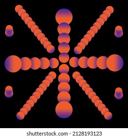 colorful circles optical illusion background