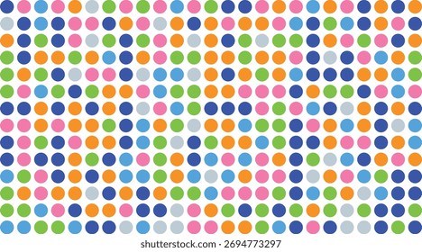 Colorful Circles Pattern on White Background abstract