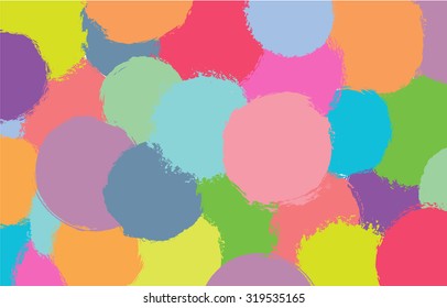 Colorful circles pattern.Grunge circles pattern.Vector template.