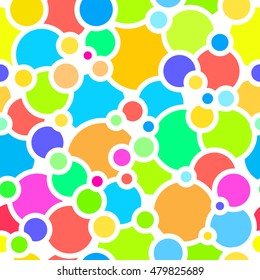 Colorful circles seamless pattern