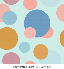 Colorful circles in a seamless pattern design, that can be used on the web or in print, for surface design