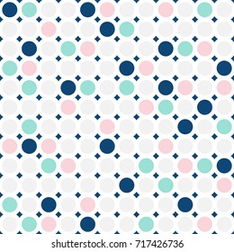 Colorful Circles Seamless Pattern Fashionable Geometric Stock Vector ...