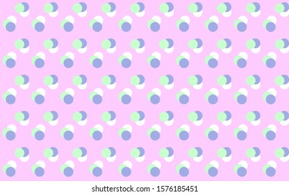 Colorful circles seamless pattern, retro vector art.