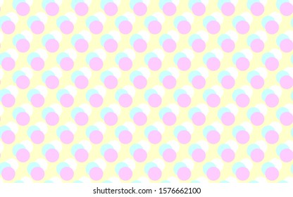 Colorful circles seamless pattern, retro vector art.