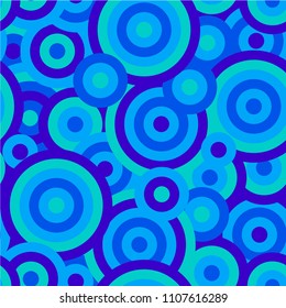 Colorful circles seamless repetitive vector pattern