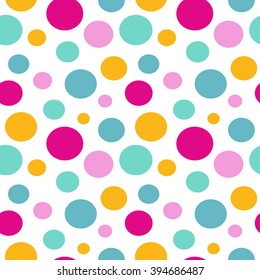 colorful circles seamless vector pattern background illustration