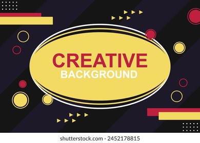Colorful circles and shapes on a creative background. Vector illustration.