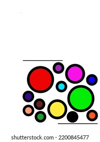 Antecedentes abstractos vectoriales de círculos coloridos