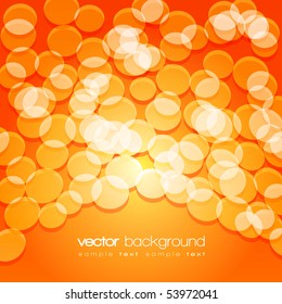 Coloridos círculos de fondo vectorial con texto