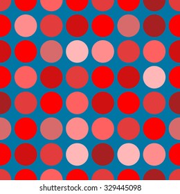 Colorful circles. Vector seamless pattern with clipping mask.