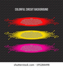 colorful circuit background, Vector design