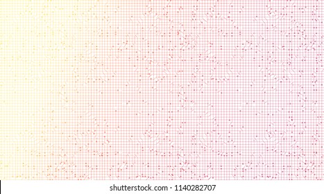 Colorful Circuit Microchip Technology Background,Hi-tech Digital and Data Concept,Vector illustration.