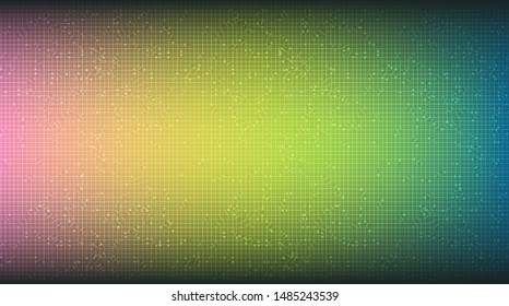 Colorful Circuit Microchip Technology on Future Background,Hi-tech Digital and Speed Concept design,Free Space For text in put,Vector illustration.