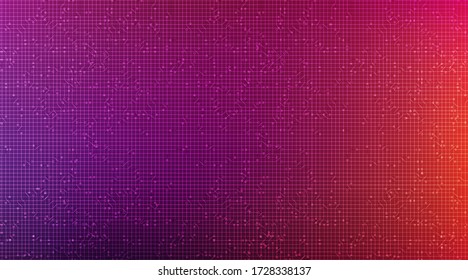 Colorful Circuit Microchip Technology on Future Background,Hi-tech Digital and Speed Concept design,Free Space For text in put,Vector illustration.