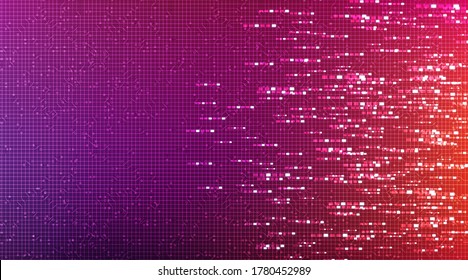 Colorful Circuit Microchip Technology on Future Background,Hi-tech Digital and Speed Concept design,Free Space For text in put,Vector illustration.