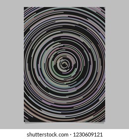 Colorful circular abstract flyer background template - vector graphic design from concentric half circles