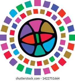 colorful circular abstract shapes vector