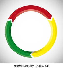 Colorful circular arrow chart diagram. Vector illustration