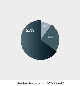 Colorful Circular chart, diagram, pie chart. Vector illustration.